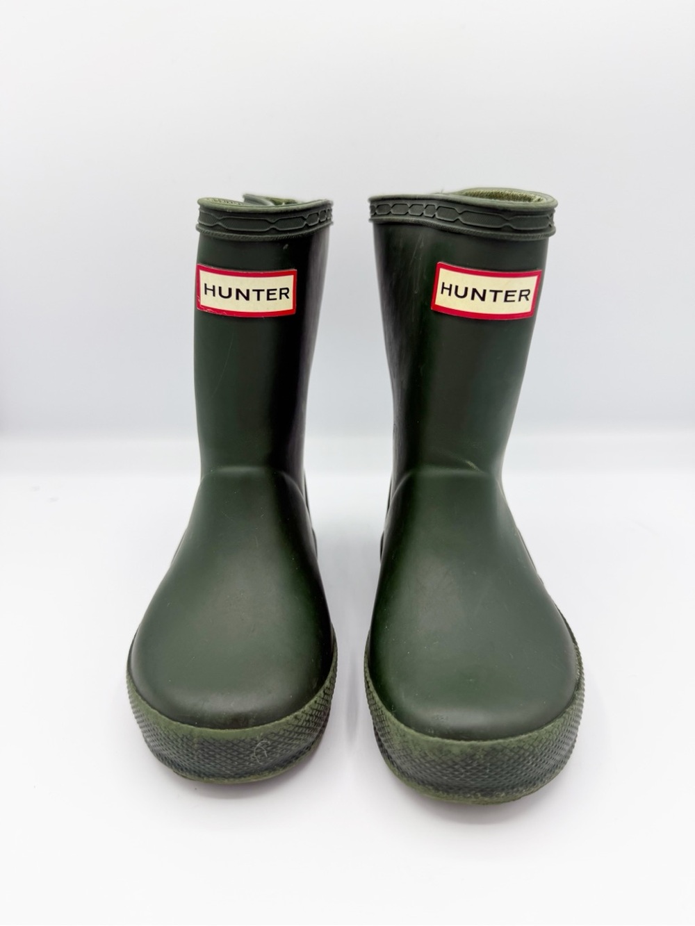 Hunter Kids Classic Rainboot Hunter Green Matte Finish Size 7